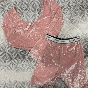 Victoria's Secret Blush Velvet Set
